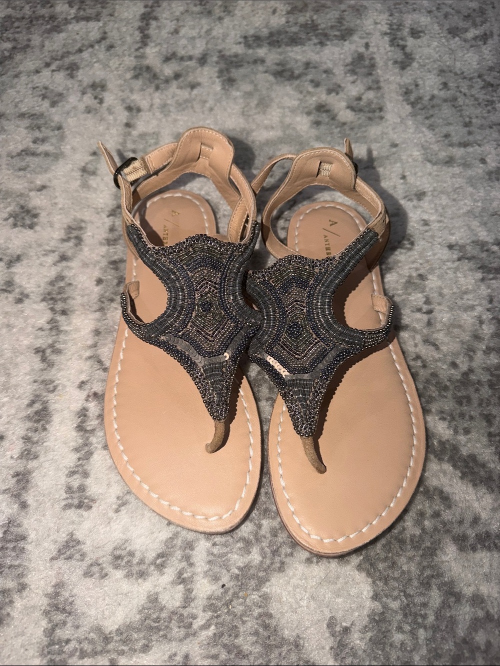 Anthropologie beaded sandals